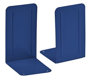 acrimet premium metal bookends (heavy duty) (deep blue color) (1 pair)