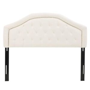 christopher knight home killian fabric headboard, queen / full, ivory