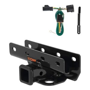 curt 99317 class 3 trailer hitch, 2-inch receiver, 4-pin wiring harness, select jeep wrangler jk