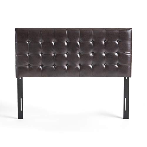 Christopher Knight Home Bellmont Button Tufted Leather Headboard, Queen / Full, Brown