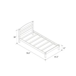 Dorel Living DA7428-W Braylon Bed, Twin, White