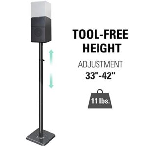 Mounting Dream Speaker Stands Height Adjustable for Satellite & Small Bookshelf Speakers, Set of 2 Floor Stand Mount for Bose Polk JBL Sony Yamaha and Others - 11LBS Capacity MD5402