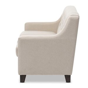 Hawthorne Collections Fabric Upholstered Sofa in Light Beige