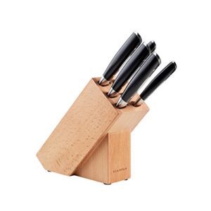 scanpan 6 piece classic block cutlery set, bamboo