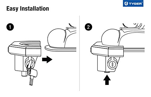 Tyger Auto TG-CL2U006B Coupler Lock for 2" Trailer Coupler (Coupler Lip Width < 3-3/4"; Coupler Height < 5/16"; Coupler Ball < 2-1/2")