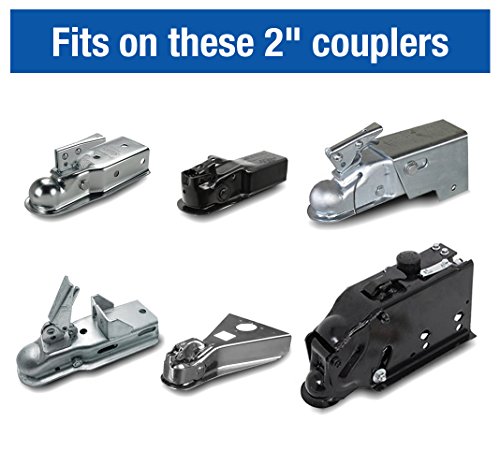 Tyger Auto TG-CL2U006B Coupler Lock for 2" Trailer Coupler (Coupler Lip Width < 3-3/4"; Coupler Height < 5/16"; Coupler Ball < 2-1/2")