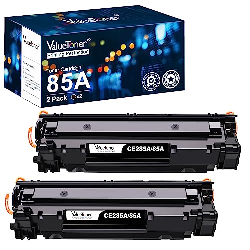 Valuetoner Compatible Toner Cartridge Replacement for HP 85A CE285A for Laserjet Pro P1102w Pro P1109w P1102 M1212nf M1217nfw MFP M1212 M1217 M1132 Printer (Black, 2 Pack)