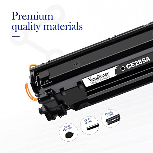 Valuetoner Compatible Toner Cartridge Replacement for HP 85A CE285A for Laserjet Pro P1102w Pro P1109w P1102 M1212nf M1217nfw MFP M1212 M1217 M1132 Printer (Black, 2 Pack)