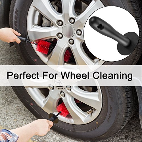 Premium Wheel /Rim Cleaning Brush Long Soft Bristle,Car Wheel Brush,Rim Tire Detail Brush,Multipurpose use For Cleaning Wheels,Rims,Exhaust Tips,Motorcycles,Bicycles, Grills,Engine (CCS-001)