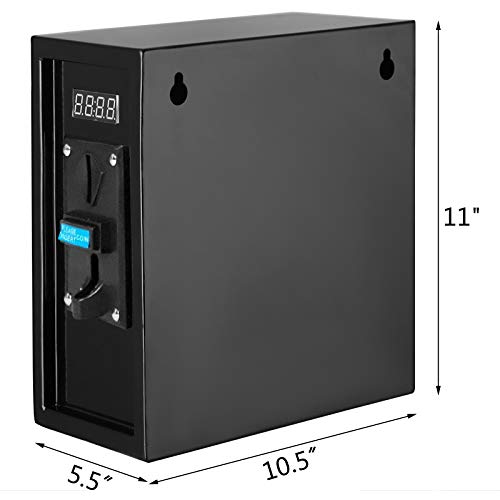 Happybuy Coin Operated Timer Control Power Supply Box Coin Acceptor Programmable Control Coin Acceptor Multi Coin Selector for Vending Machine Electronicial Device, 110V