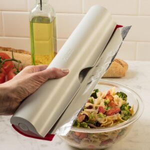 Hutzler Refillable Wrap Dispenser, Gray, 13" x 3.25" x 1.75"