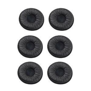 ear cushions leatherette spare replacement earpads for plantronics supra plus encore and most standard size 50mm office telephone headsets h251 h251n h261 h261n h351 h351n h361 h361n (pack of 6)