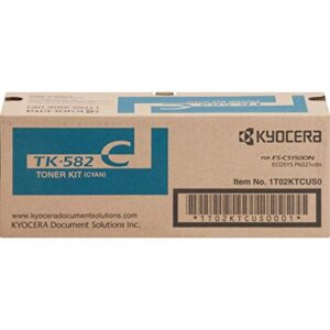 Kyocera Tk582c High-Yield Toner, 2,800 Page-Yield, Cyan