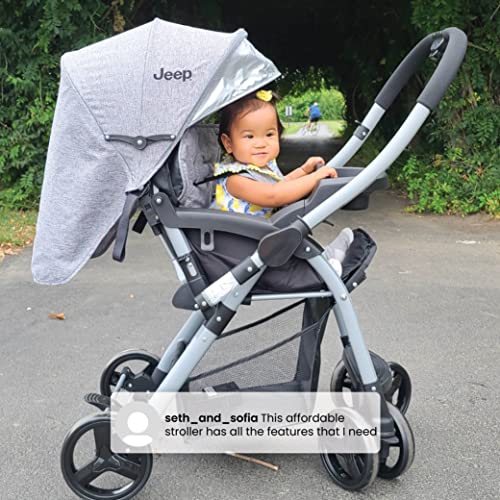 Jeep Unlimited Reversible Handle Stroller, Grey Tweed