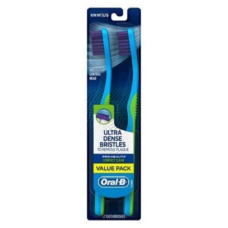 Oral-B Pro-Health Compact Clean Toothbrush Value Pack, Ultra Soft, Twin Pack