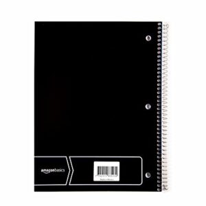 Amazon Basics Wide Ruled Wirebound Spiral Notebook, 70-Sheet, 5 Pack, Multicolor