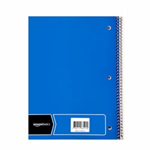 Amazon Basics Wide Ruled Wirebound Spiral Notebook, 70-Sheet, 5 Pack, Multicolor