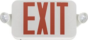 lithonia lighting r m6 ecc led emergency exit sign, t20 compliant, red letters