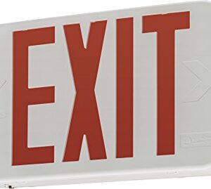 Lithonia Lighting R M6 ECC LED Emergency Exit Sign, T20 Compliant, Red Letters