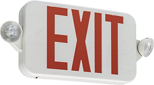 Lithonia Lighting R M6 ECC LED Emergency Exit Sign, T20 Compliant, Red Letters