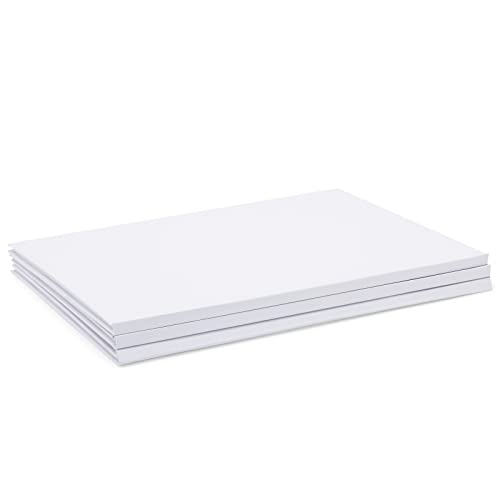 Paper Junkie Hardcover White Books for Students, Sketching, Story Writing, Blank inside (8.5 x 11 In, 3 Pack)