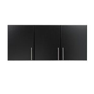 Prepac Elite 3 Door Wall Mounted Storage Cabinet, 54" W x 24" H x 12" D, Black