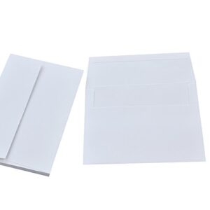 A7 White Envelopes 5X7 50 Pack - Quick Self Seal,for 5x7 Cards| Perfect for Weddings, Invitations, Photos, Graduation, Baby Shower, Stationery for General, Office | 5.25 x 7.25 inches