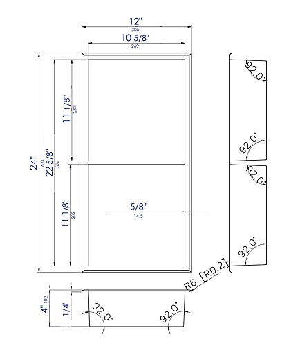 ALFI brand ABN1224-BSS Shower Niche, Brushed Stainless Steel