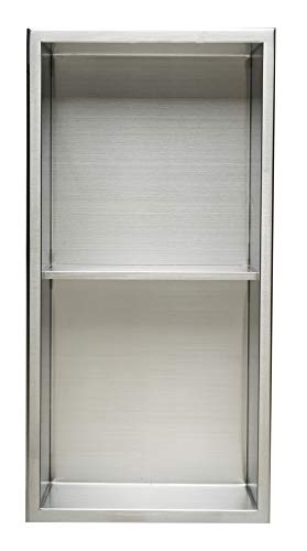 ALFI brand ABN1224-BSS Shower Niche, Brushed Stainless Steel