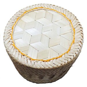 Littlevivi Handmade Serving Basket, Large, Original Bamboo Color