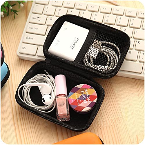 ZOSTLAND Cute Blue Alien ET Portable Storage Box, Electronics iPhone Accessories Organizer Bag EVA Carrying Case for Earphone Earbuds Wireless Headset U Disk Coin Key Earphone (Medium Stitch)