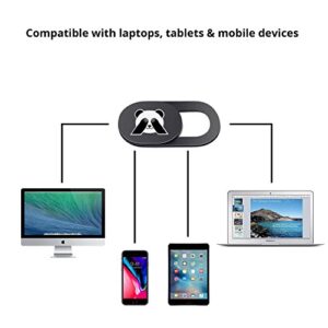 Webcam Cover, Laptop Camera Cover Slide for Desktop, Pc, Tablet, Phone, Fits Most ipad, iPhone, MacBook pro, Mac Air, Surface Pro – Ultra Thin 0.7mm Computer Camera Cover - Cute Panda Covers (3 Pack)