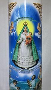 Our Lady of Charity of Cobre| Caridad del Cobre | LED Flameless Prayer Candle with Automatic Timer | English & Spanish | 7-Day Novena Candlelight Vigils | Catholic Religious Gifts