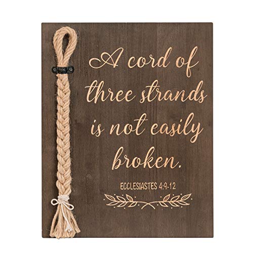 Ling's Moment A Cord of Three Strands Wedding Sign-Alternative Wedding Unity Sign - Strand of Three Cords Sign-Unity Cord Wedding Sign