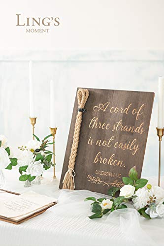 Ling's Moment A Cord of Three Strands Wedding Sign-Alternative Wedding Unity Sign - Strand of Three Cords Sign-Unity Cord Wedding Sign