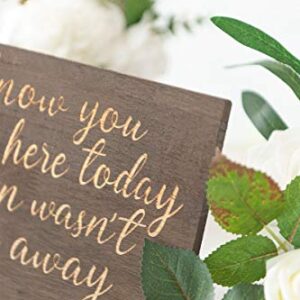 Ling's Moment Sturdy Solid Wooden Wedding Memorial Table Sign We Know You Would Be Here Today If Heaven Wasn't So Far Away Wedding Memory Sign