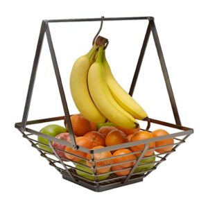 Gourmet Basics by Mikasa Rustic Basket with Banana Hook, One Size, Brass