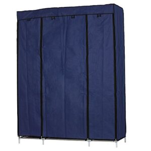 Lykos 5-Layer 12-Compartment Non-Woven Fabric Wardrobe Portable Closet Navy (133x46x170cm)