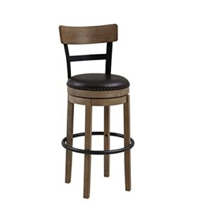ball & cast swivel pub height barstool 29 inch seat height light brown set of 1