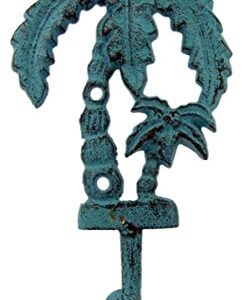 K-Musculo Palm Tree Cast Iron Wall Hooks 8 Inch (Set of 2)