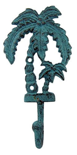 K-Musculo Palm Tree Cast Iron Wall Hooks 8 Inch (Set of 2)