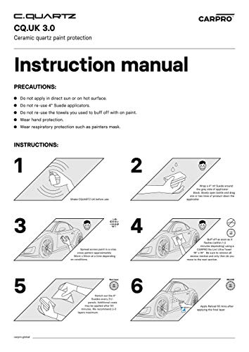 CARPRO CQUARTZ UK 3.0_30ml Kit - Ceramic Coating Finish, Quartz Based Nanotechnology, Bonds to Paint, Glass, Metal and Plastic