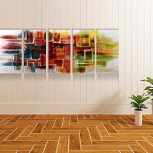 Yihui Arts Abstract Metal Wall Arts Hand Crafted Aluminum Artwork Large Modern Wall Accent for Living Room Bedroom Kitchen Decor