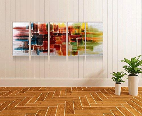 Yihui Arts Abstract Metal Wall Arts Hand Crafted Aluminum Artwork Large Modern Wall Accent for Living Room Bedroom Kitchen Decor