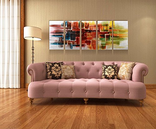 Yihui Arts Abstract Metal Wall Arts Hand Crafted Aluminum Artwork Large Modern Wall Accent for Living Room Bedroom Kitchen Decor