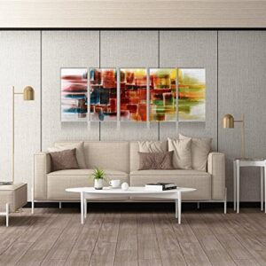 Yihui Arts Abstract Metal Wall Arts Hand Crafted Aluminum Artwork Large Modern Wall Accent for Living Room Bedroom Kitchen Decor