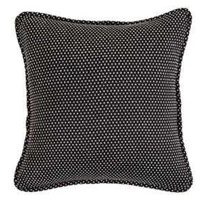 hiend accents blackberry farmhouse decorative throw pillow, 20x20 inch, black and white polka dot pattern, chic casual boho accent pillow for bed, couch, sofa