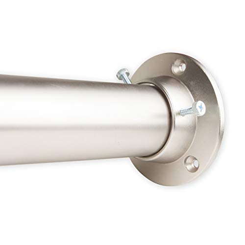 Rod Desyne C-1945-DP150-485 1.5" Premium Heavy Duty Adjustable Closet Rod with Socket Set, 48 x 84", Satin Nickel