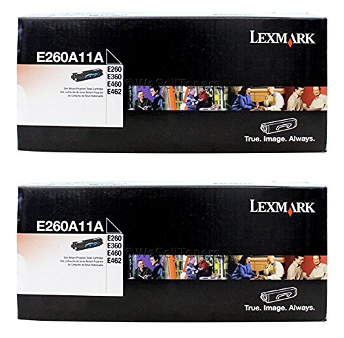 Lexmark E260A11A Return Program Toner Cartridge 2-Pack for E260, E360, E462