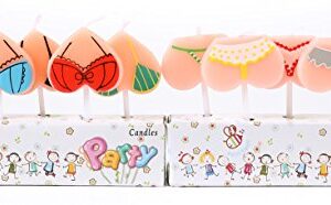 Funny Bikini Birthday Candle, Bachelor Party Cake Candles Cake Topper Decor, 10-Pack 2.5 inch Celebration Party Candle